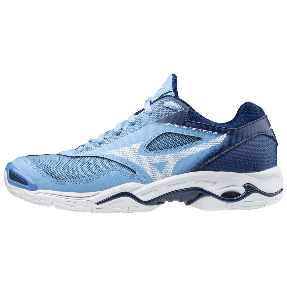 Scarpe Da Pallamano Mizuno Wave Phantom 2 Donna - Blu/Bianche - 27196-JFQR